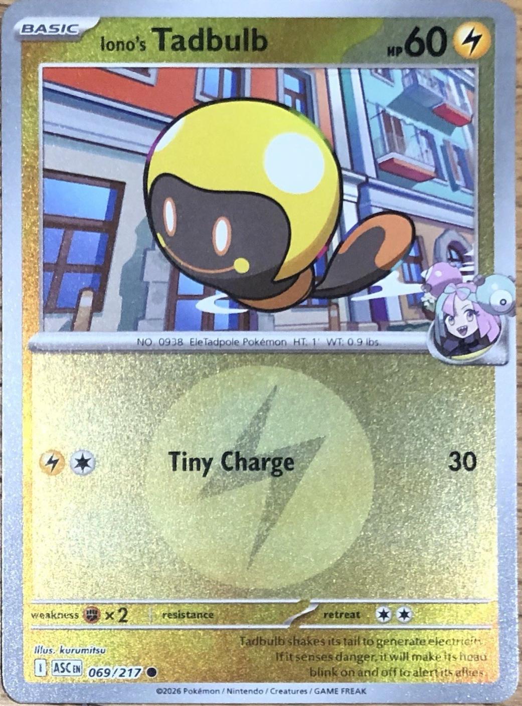 Ascended Heroes Iono's Tadbulb [Energy] Pokémon card